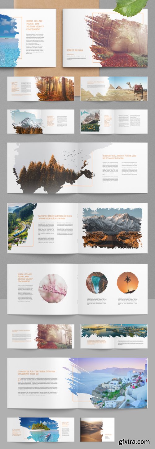 Brush Splashing Brochure Layout 375925539