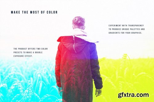 CreativeMarket - Double Color Exposure Photo Effect 5397406