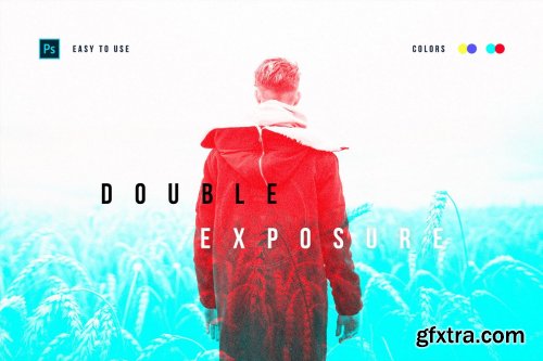 CreativeMarket - Double Color Exposure Photo Effect 5397406