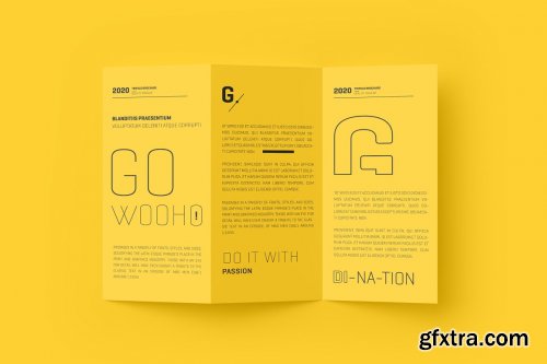 CreativeMarket - A4 Z Fold Brochure Mockup 5313789