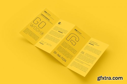 CreativeMarket - DL 4 Fold Brochure Mockup 5307332