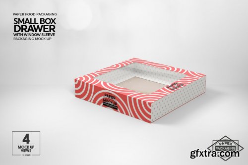 CreativeMarket - Small Box Drawer WindowSleeve Mockup 5357956