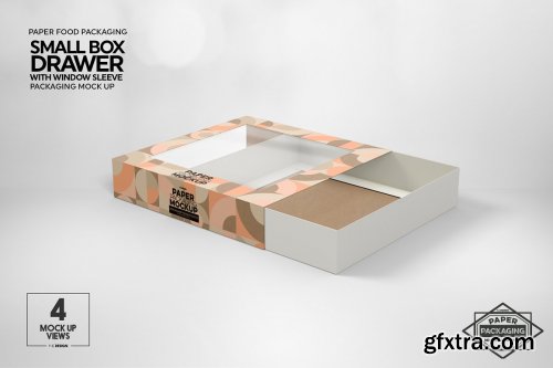 CreativeMarket - Small Box Drawer WindowSleeve Mockup 5357956