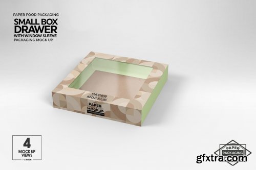 CreativeMarket - Small Box Drawer WindowSleeve Mockup 5357956