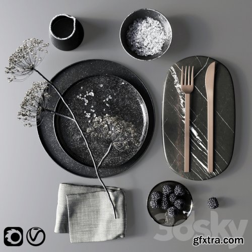 Black tableware