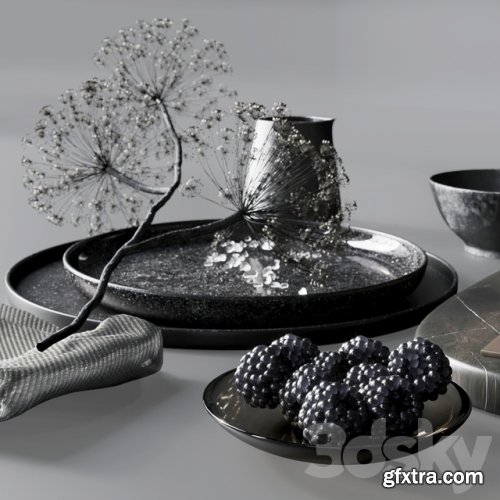 Black tableware