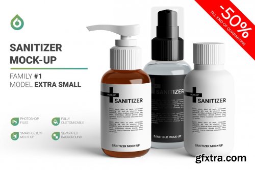 CreativeMarket - Sanitizer Bottle Mockup 4794885