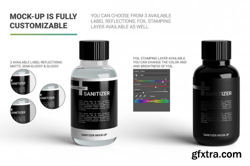 CreativeMarket - Sanitizer Bottle Mockup 4794885