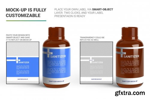 CreativeMarket - Sanitizer Bottle Mockup 4794885