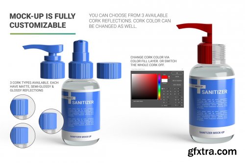 CreativeMarket - Sanitizer Bottle Mockup 4794885