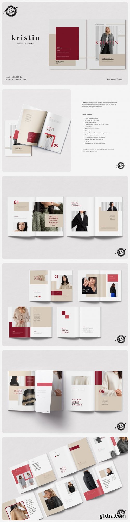 CreativeMarket - KRISTIN Winter Lookbook 4207489