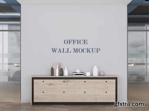 Front desk and wall mockup