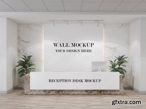 Front desk and wall mockup