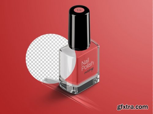 Cosmetic mockup of front view nail