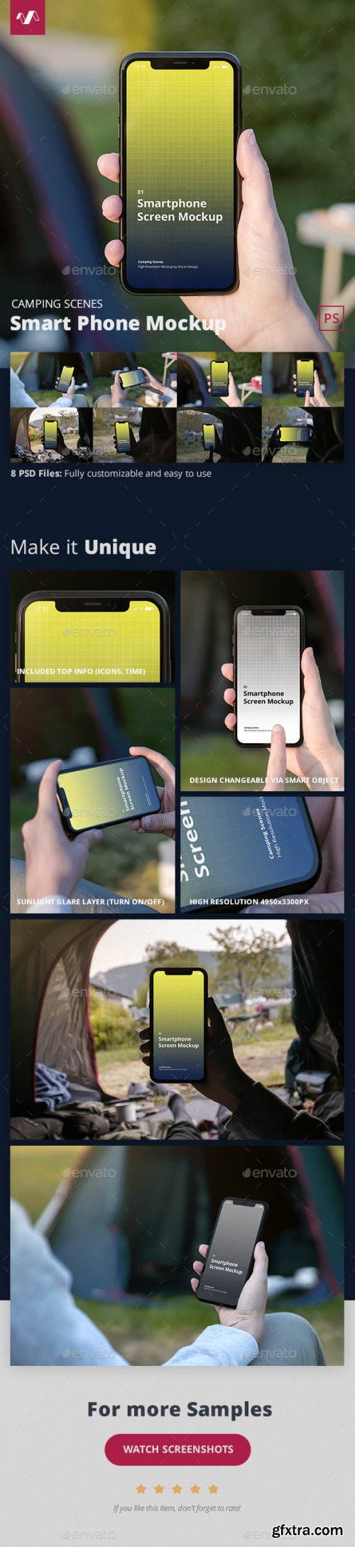 GraphicRiver - Phone Mockup Camping Scenes 28483916