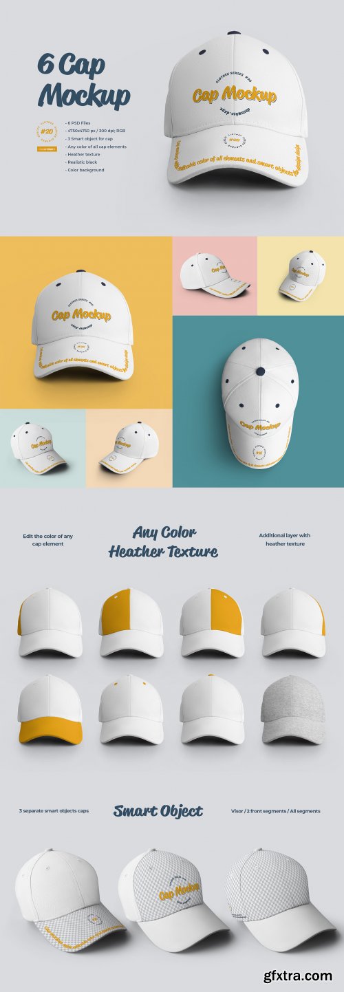 6 Cap Mockups