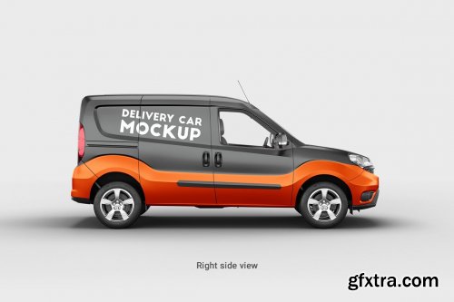 CreativeMarket - Delivery Car Mockup 3 4876078