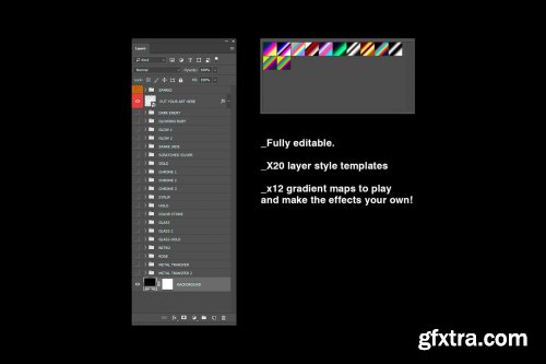 CreativeMarket - Chrome Layer Style Pack 4459854