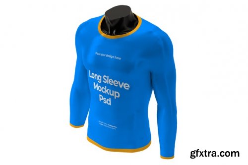 Long sleeve t-shirts mockup design 