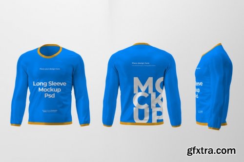 Long sleeve t-shirts mockup design 