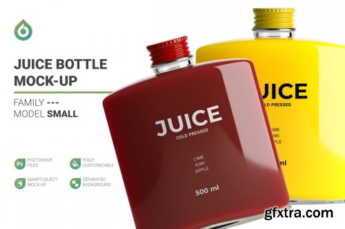 CreativeMarket - Juice Bottle Mockup 5323563