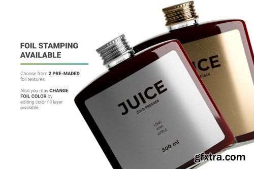 CreativeMarket - Juice Bottle Mockup 5323563