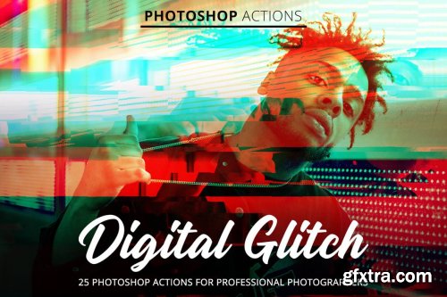 CreativeMarket - Digital Glitch Actions for Photoshop 4845098