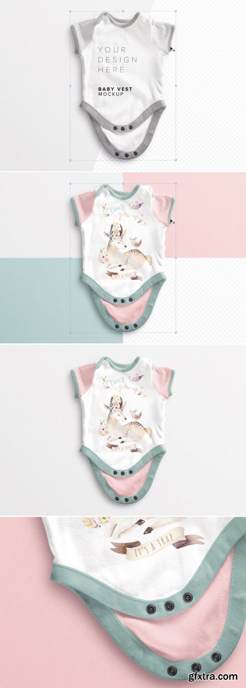 Baby Vest Open Mockup 381437155