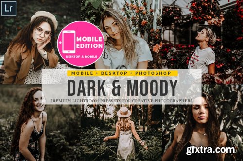 CreativeMarket - Dark and Moody Lightroom Presets 4842930