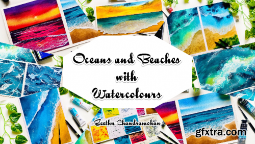  Oceans and Beaches with Watercolors