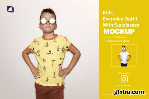 CreativeMarket - Kid's Everyday Outfit Mockup 4820166