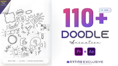 Videohive - 110 Animated Doodles Pack