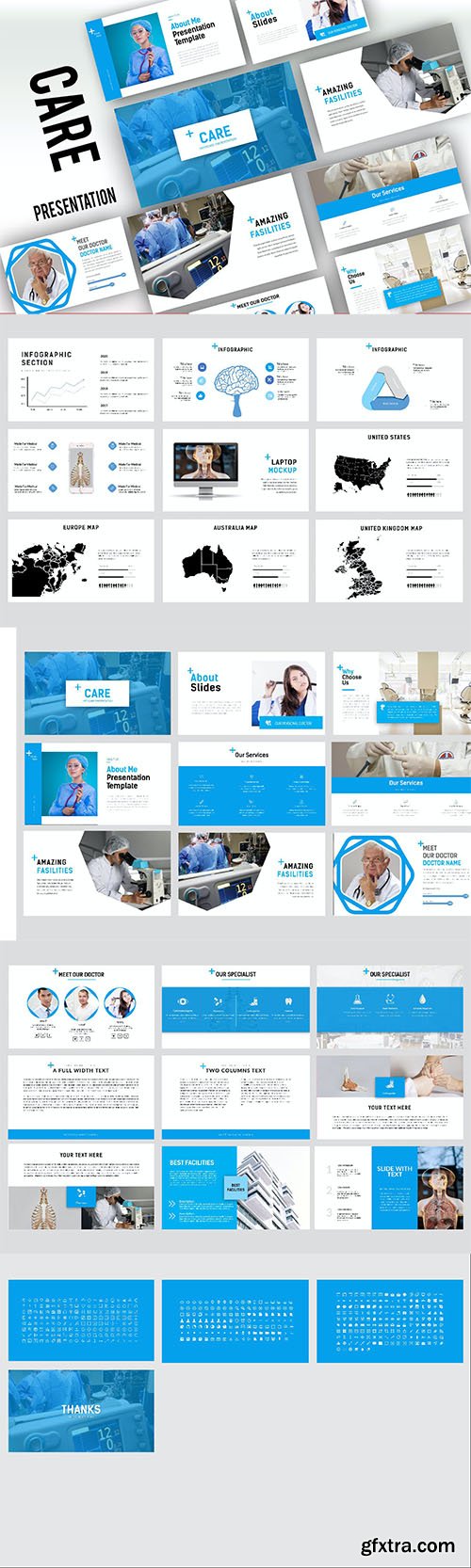 Care Medical PowerPoint, Keynote and Google Slides Template