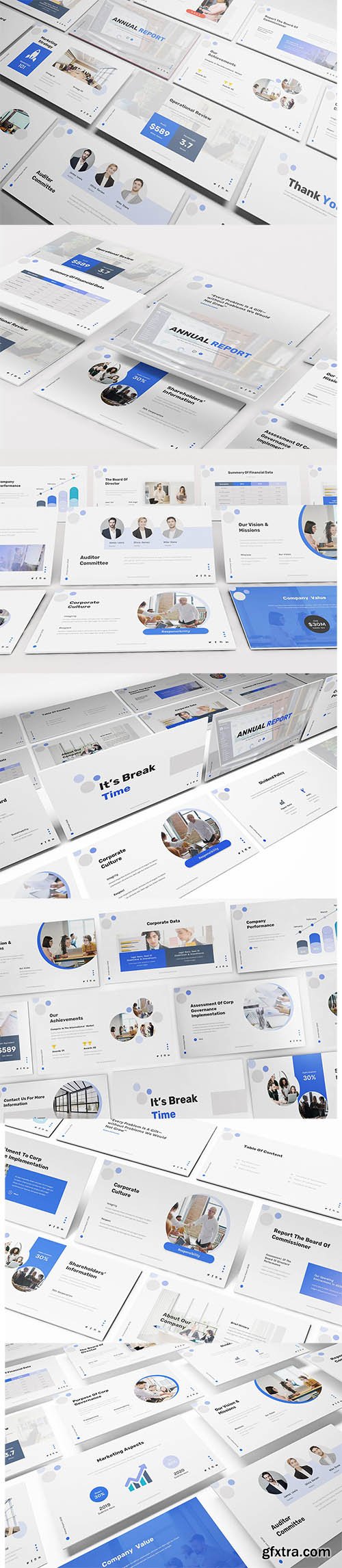 Annual Report PowerPoint, Keynote and Google Slides Template