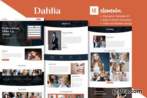 ThemeForest - Dahlia v1.0 - Beauty Business Elementor Template Kit - 28222155