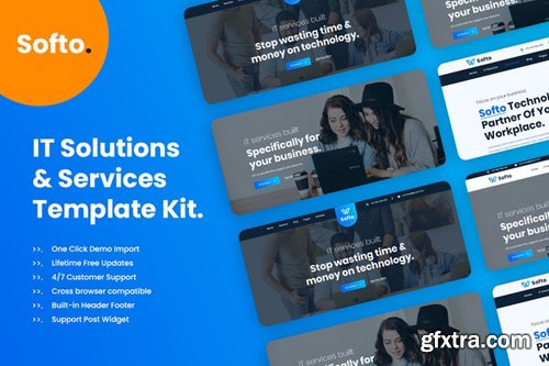 ThemeForest - Softo v1.0 - Template Kit for IT Solutions and Services Company - 28618671