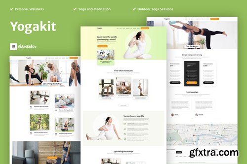 ThemeForest - Yogakit v1.0 - Yoga & Meditation Elementor Template Kit - 28618809