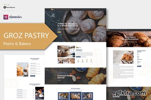 ThemeForest - GrozPastry v1.0 - Bakery Elementor Template Kit - 28726278