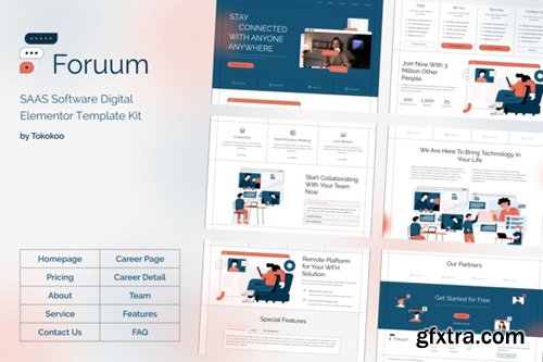 ThemeForest - Foruum v1.0 - SaaS & App Elementor Template Kit - 28726414