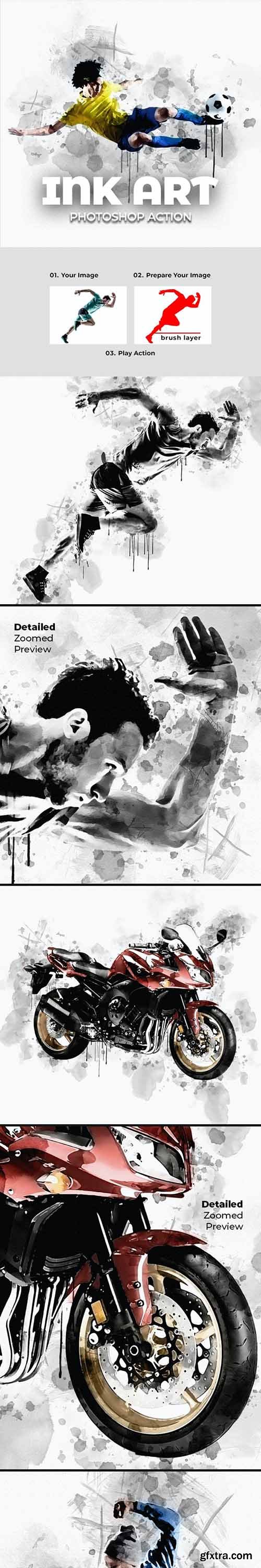 GraphicRiver - Ink Art Photoshop Action 28285461