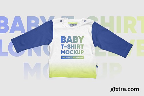 CreativeMarket - Baby T-Shirt Long Sleeve Mockups 5336826