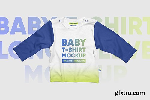 CreativeMarket - Baby T-Shirt Long Sleeve Mockups 5336826