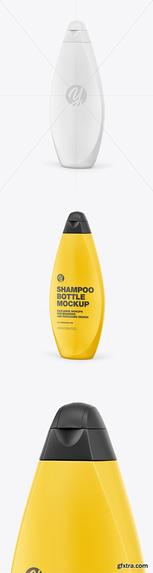 Plastic Shampoo Bottle Mockup - Half Side View 64020