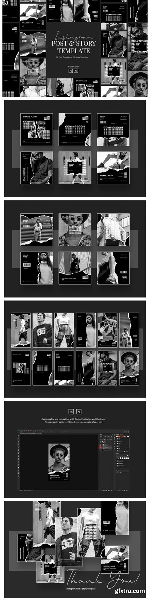 Urban Monochrome Instagram Template 5839257