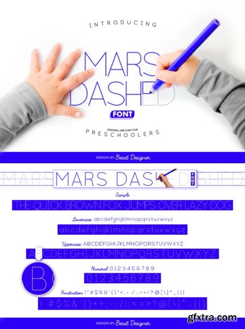 Mars Dashed Font