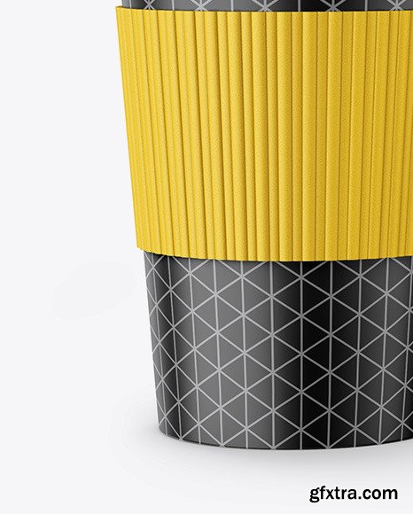 Kraft Stand-Up Bag with Coffee Cup Mockup 67920