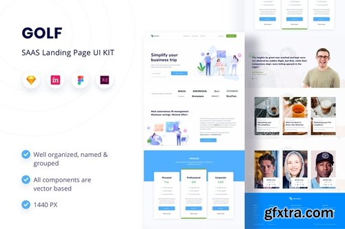 Golf - SAAS Landing Page UI KIT