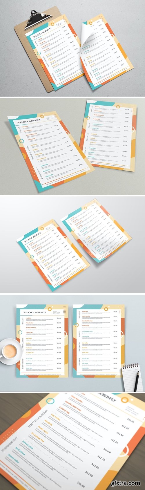 Simple Bubbles Food Menu Template