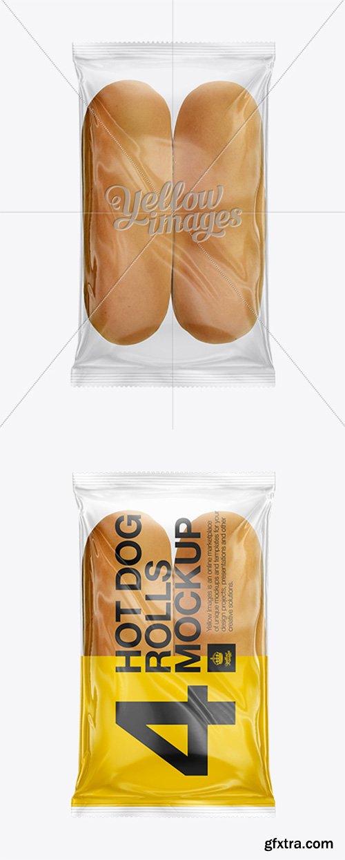 Hotdog Rolls 4 Pack Mockup 11538