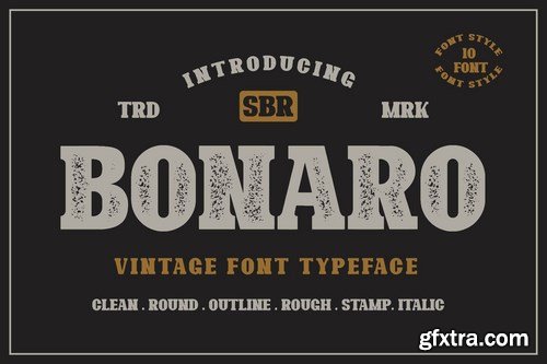 10 Font - Bonaro Font Family